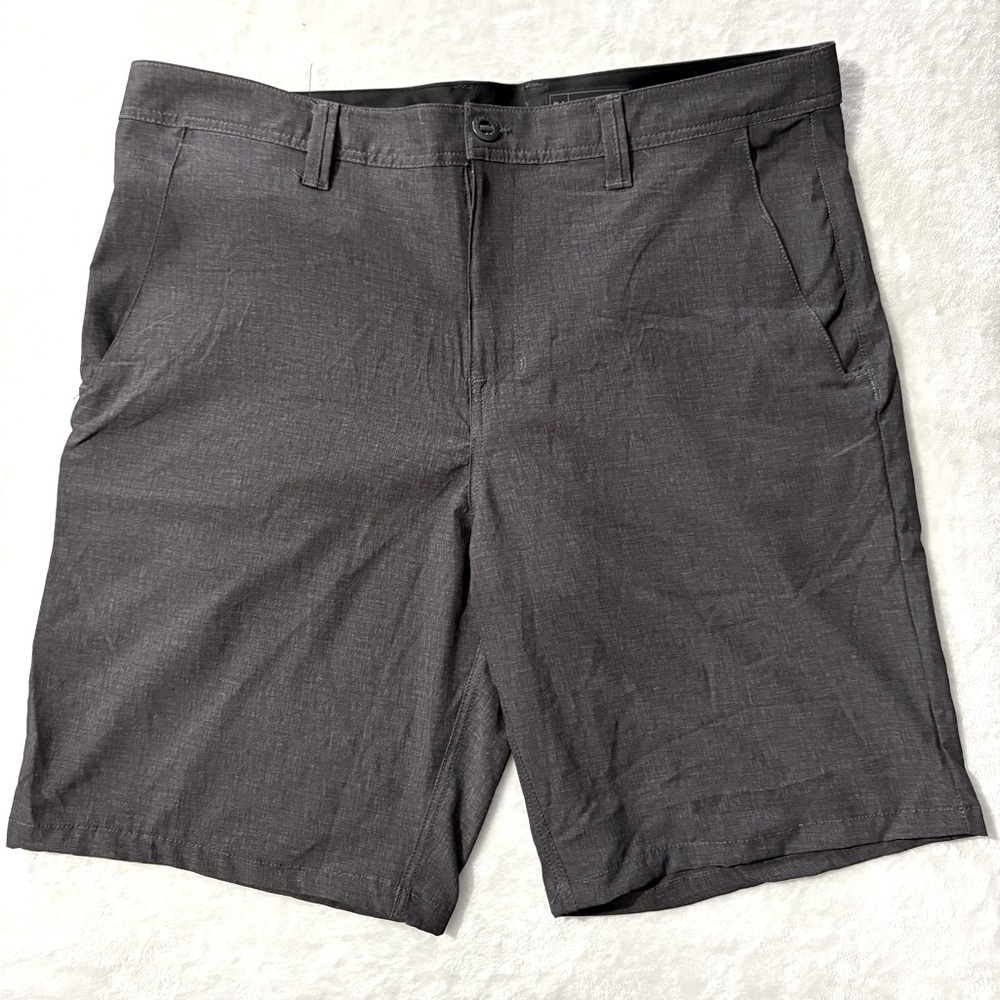Volcom Charcoal Flat Front Shorts